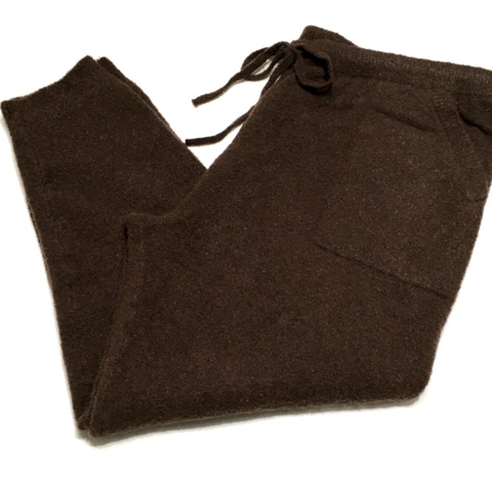 Auden Women's Size 4X Brown Sweater Knit Ribbed Cuffed-Leg Jogger Pajama Pants